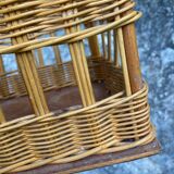 Vintage rattan bottle holder