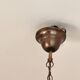 Suspension  abat-jour en laiton - lustre cloche métal bronzé