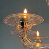 Venetian glass lustre in pink, in the style of Venini.