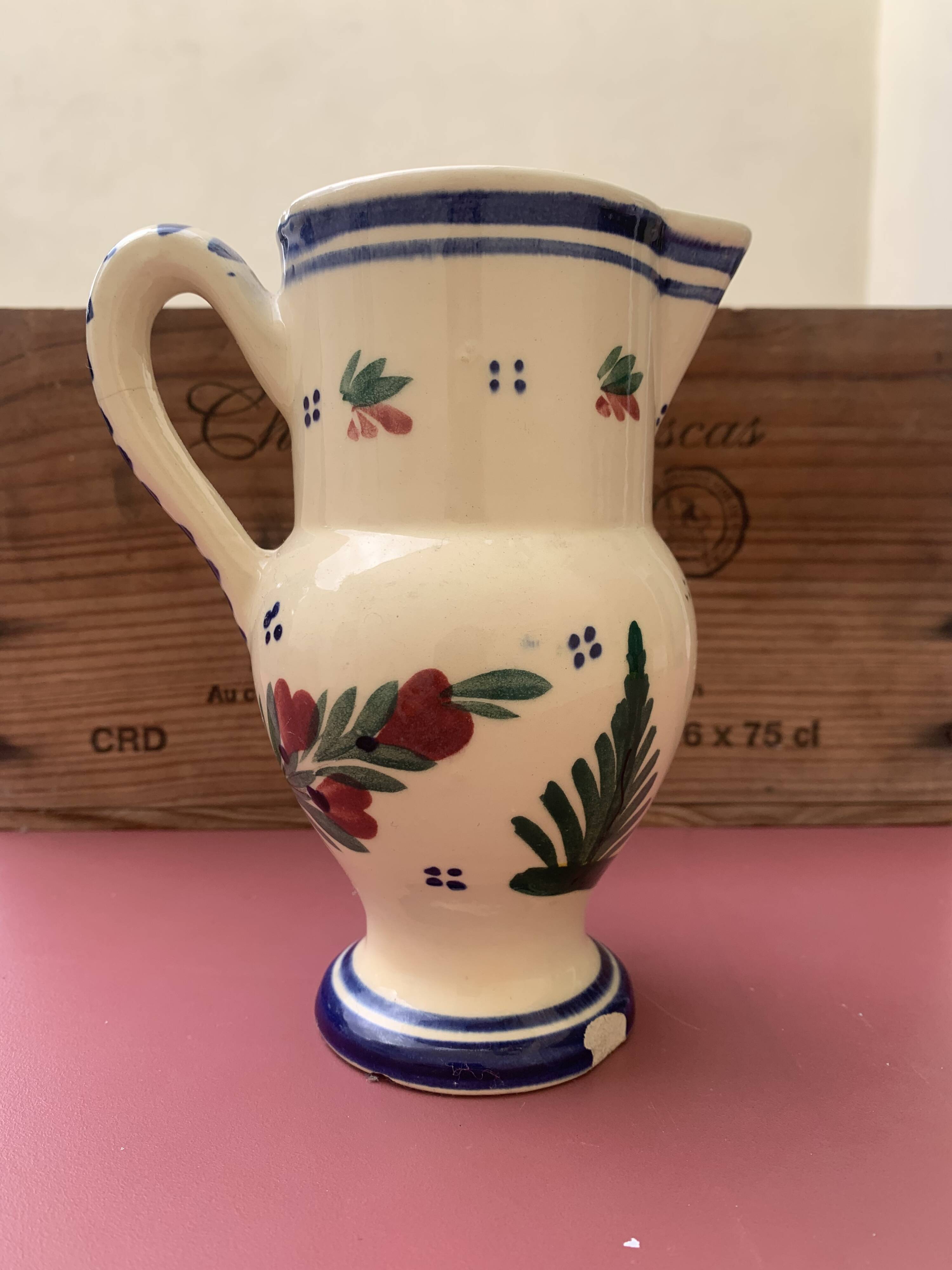 Vintage pitcher Henriot Quimper