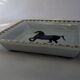 Flat cup empty pocket Jean Dange paris horse porcelain