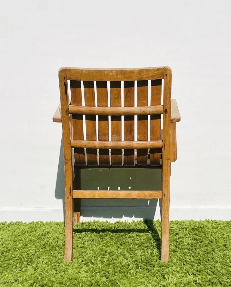 Vintage 1960s Wooden Children's Armchair