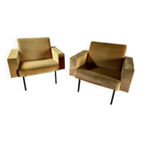 Pair of 1950s Pierre Guariche style armchairs