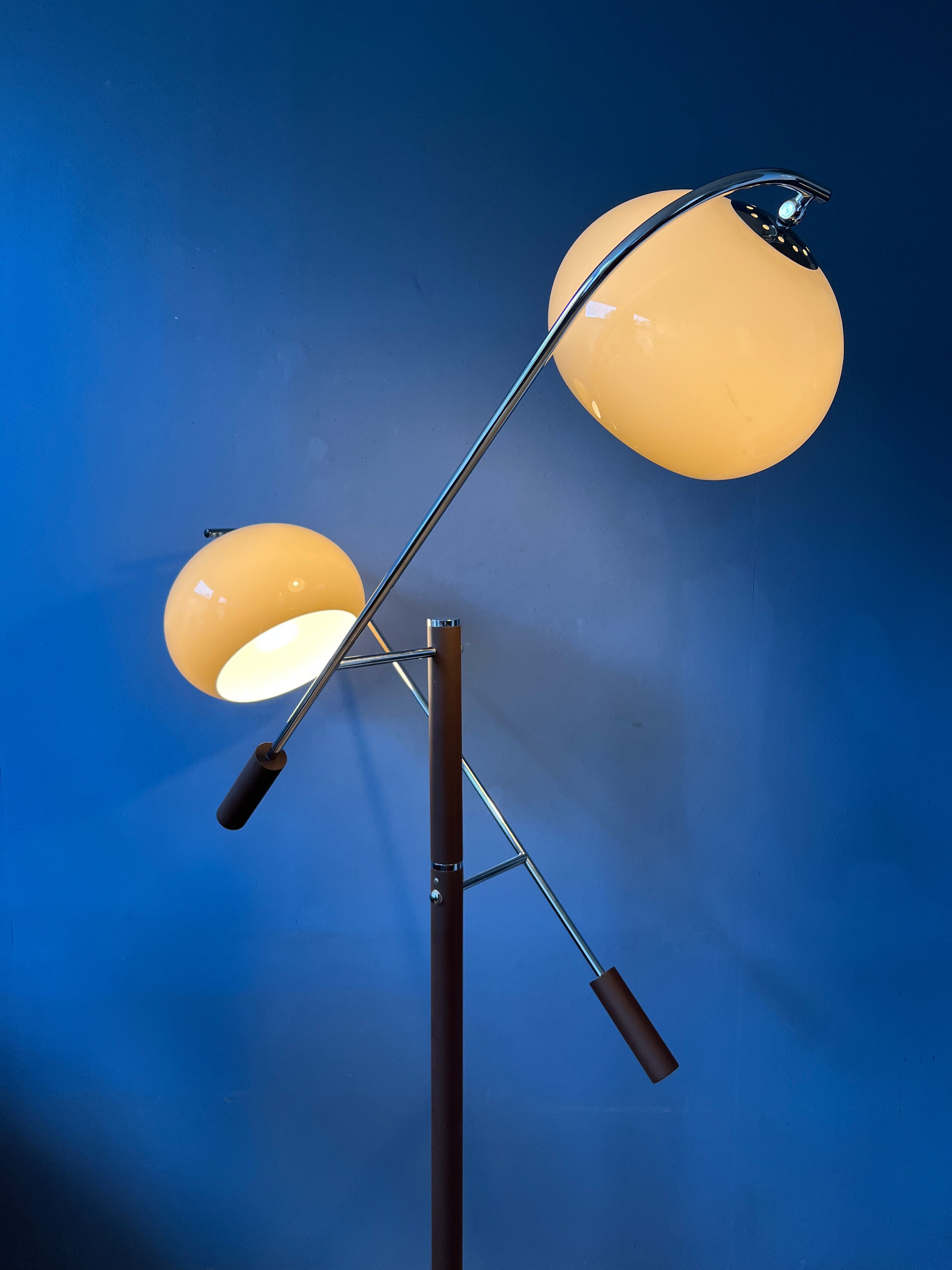 Vintage dijkstra mushroom swing arm space age floor lamp