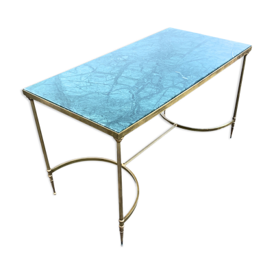 Table basse laiton et Marbre design 1960'