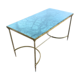 Coffee table brass and marble design 1960'