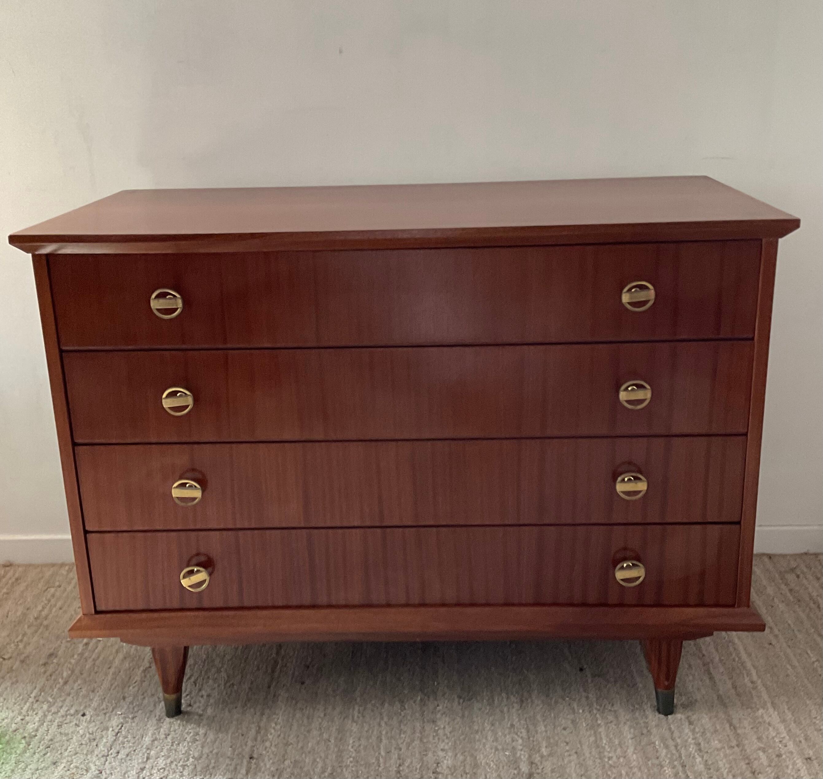 Vintage teak chest of drawers from the 50s and 60s