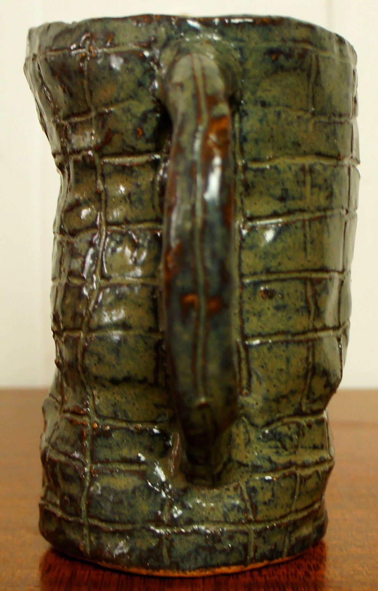 Brutalist glazed terracotta mug