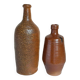Duo de bouteilles Art-populaire en grès