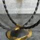 Pair of wrought iron candle holders four arms 50s