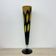 Large glass vase yellow and black , 1970s