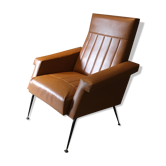 Armchair 60s cognac skai