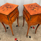 Pair of rosewood bedside tables