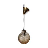 Suspension boule en verre fumé