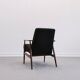 Henryk Lis armchair in black boucle 1960