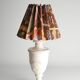 Neoclassical White Florentine Alabaster Table Lamp with Leaf Relief, Italy