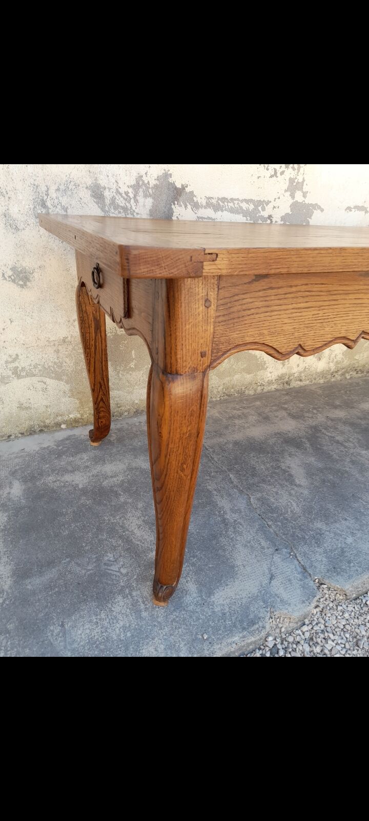 Old oak farm table - 2m30