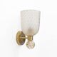 Pair of Murano Pulegoso Glass and Brass Wall Sconces, Italy