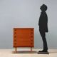 Vintage teak veneered chest of drawers, Northern Europe, 1960s.