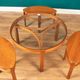 Retro Teak 1960s Nathan Trinity Nest Of Tables Teak & Glass Four Tables
