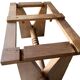 Dining Table with Extensions, 1940s In Solid Oak