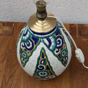 Charles Catteau vase lamp, Boch La Louvière, art deco ceramic