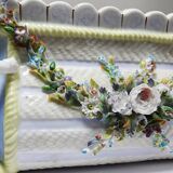 Small antique German porcelain planter Putti 19th century Meissen style