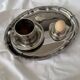 Vintage Baroque Style Italian Stainless Steel Pair of Serving Platters