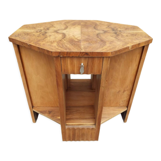 Octagonal art deco side table