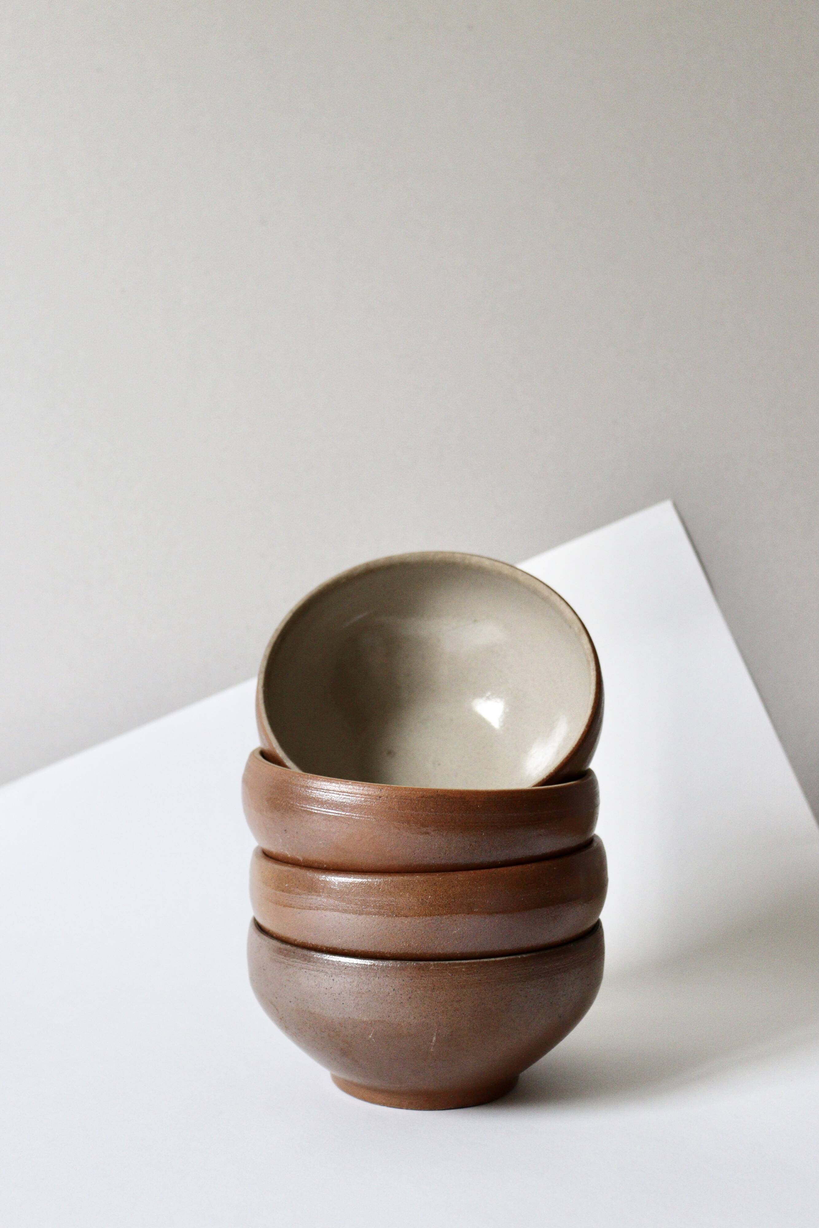 Set of sandstone bowls