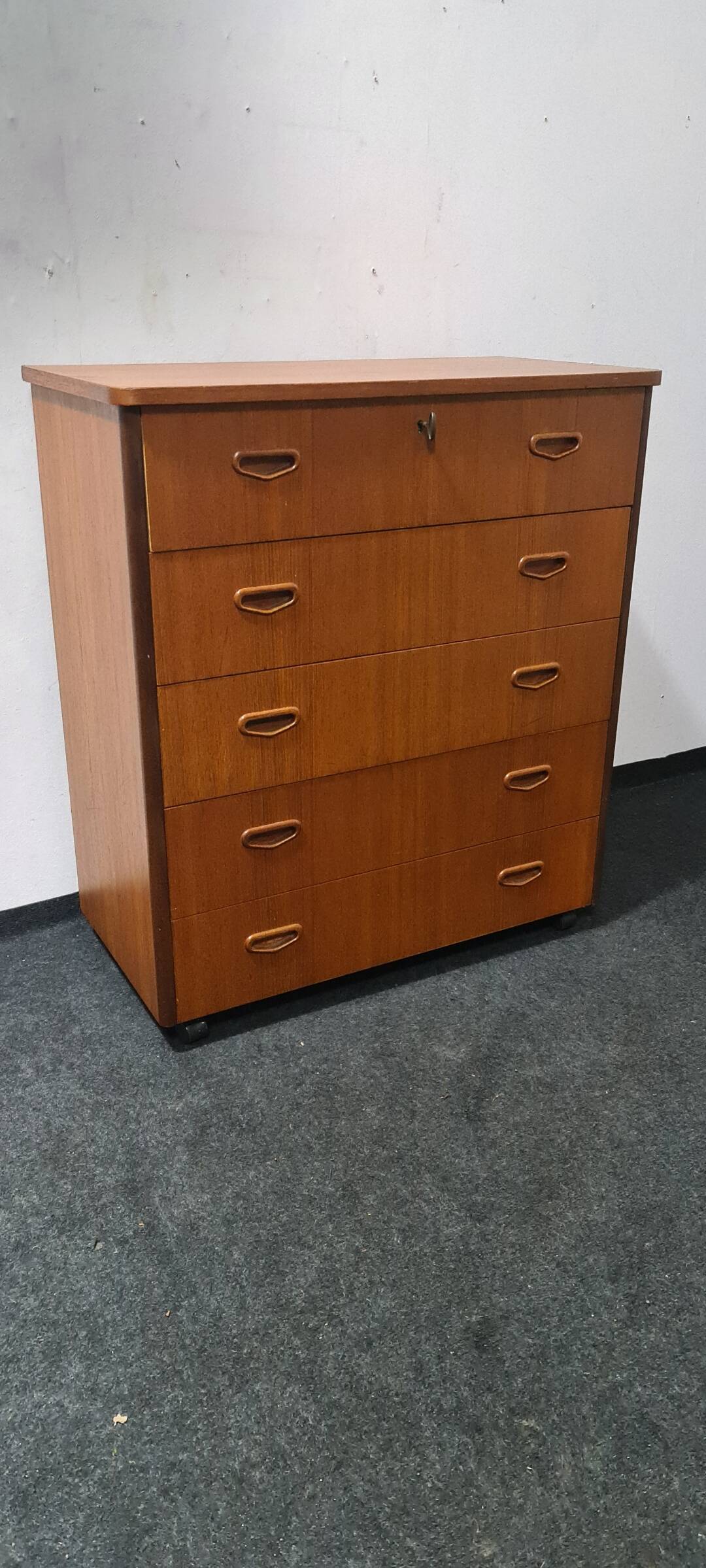 Vintage Swedish teak chest of drawers