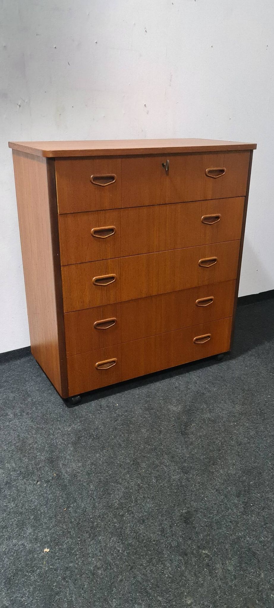 Vintage Swedish teak chest of drawers