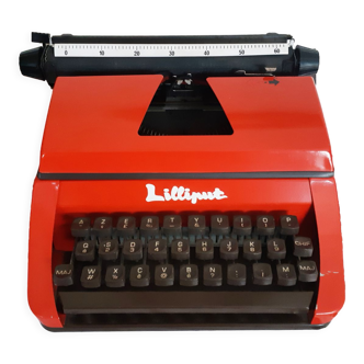 Machine à écrire enfant rouge , Lilliput , vintage , fonctionnelle