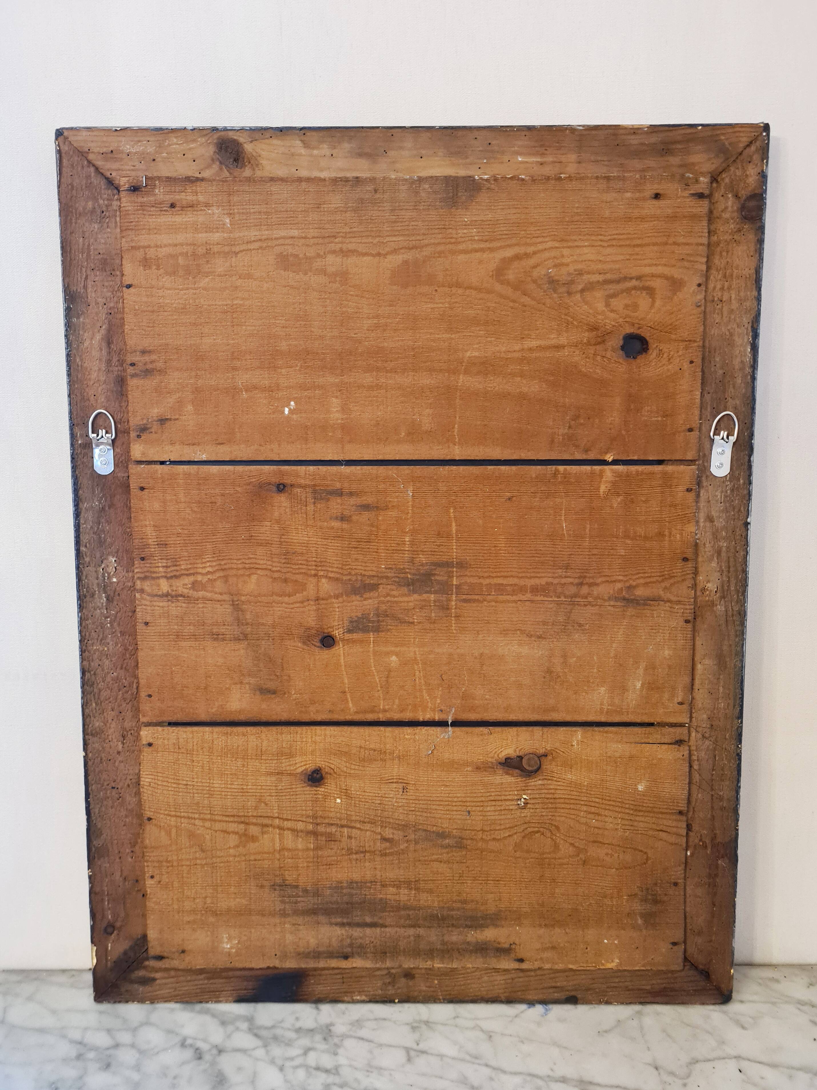 Miroir “Clotilde” – décor floral doré