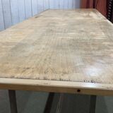 1970s workshop table with metal base