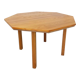 Table octogonale vintage des années 80 en orme avec rallonge