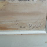 Watercolor painting Paris 1954 Jean Micas