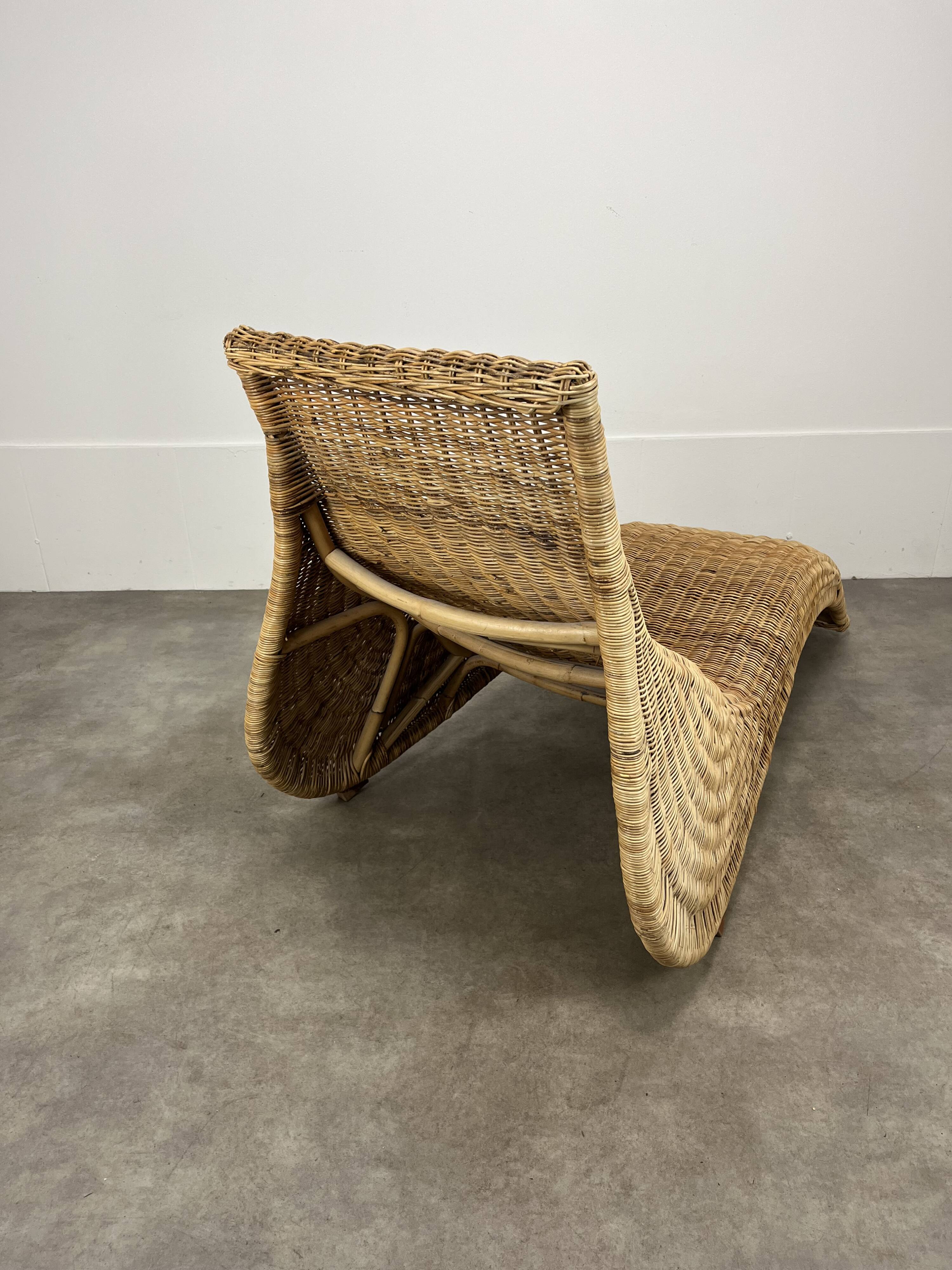 Karlskrona lounge chair by Karl Malmvall for Ikea, rattan