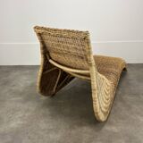 Karlskrona lounge chair by Karl Malmvall for Ikea, rattan