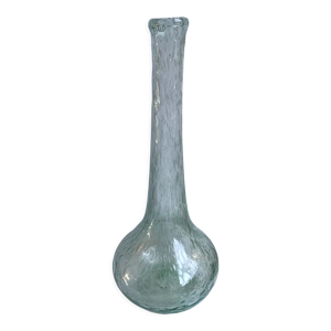 vase en verre bullé - bleu