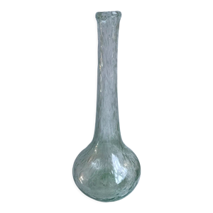 Vase en verre bullé