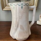 opaque porcelain pitcher from Gien, Montigny model
