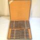24 silver metal knives and Louis XV style stainless steel blade