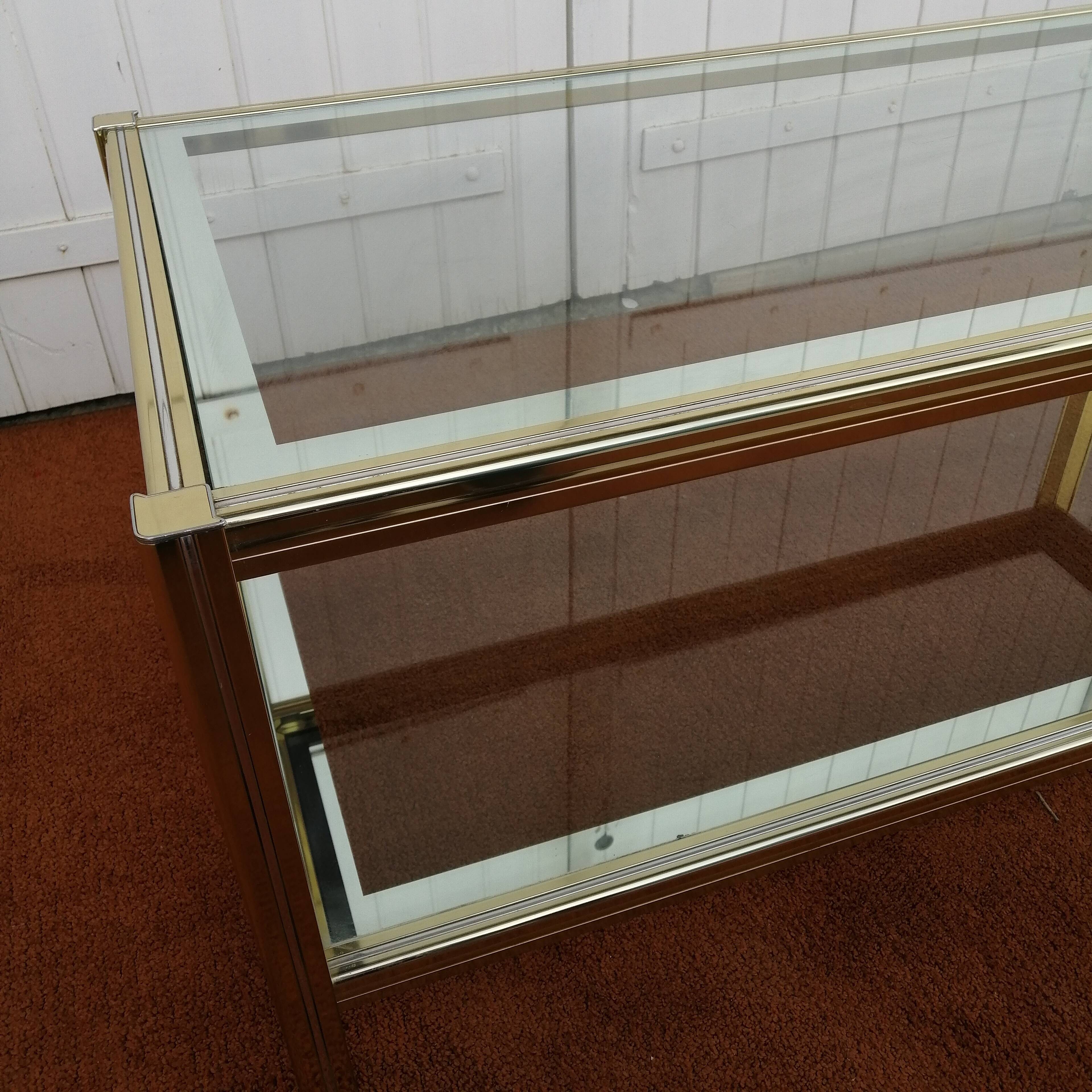 Jansen & Pierre Vandel spirit glass coffee table from the 60s