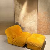 "Patate" armchair/fireside chair and pouffe, Airborne edition, 1970