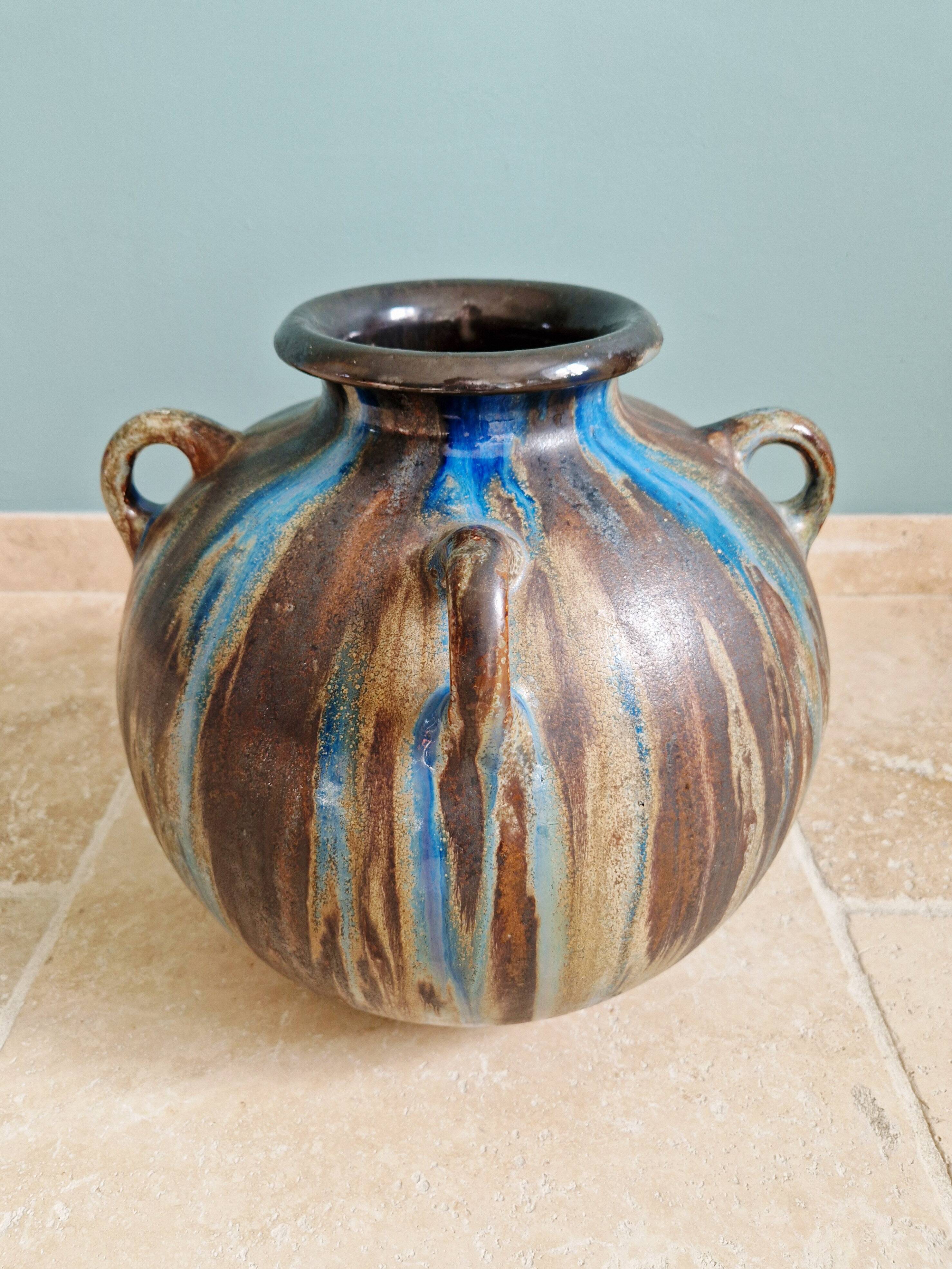 Large flamed stoneware vase, Roger Guérin