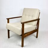 Vintage Beige Boucle Loop Armchair, 1970s