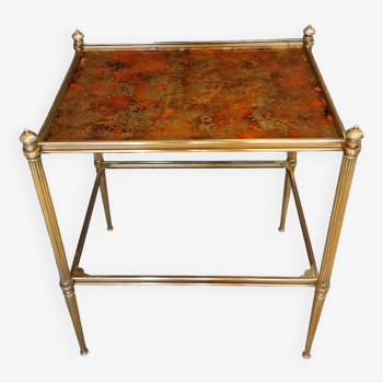 Golden brass side table