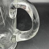 Service à boissons carafe et ses 6 verres en verre fin ciselé