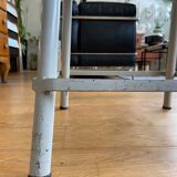 Metal and wood tabouret